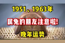 1951、1963年属兔的朋友注意啦！晚年运势