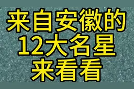 来自安徽的12大名星来看看视频封面