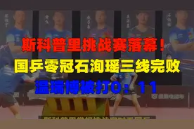 斯科普里挑战赛落幕！国乒零冠石洵瑶三线完败，温瑞博被打0：11