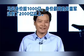 马云身价超1000亿，身价最高的是雷军达到了2000亿以上。