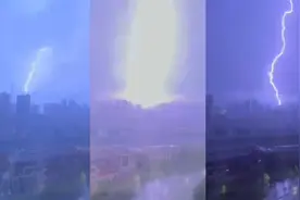 四川多地深夜雷电暴雨预警齐发：多道闪电划破夜空，雷声震耳欲聋视频封面