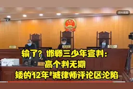 输了？邯郸三少年宣判：高个判无期 矮的12年 臧律师评论区沦陷视频封面