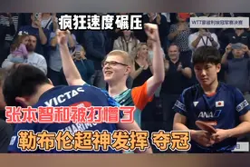 打服了！张本智和跳着打！勒布伦超神！一波流碾压 夺法国站冠军视频封面