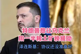 特朗普想让乌克兰用一半稀土矿换援助 泽连斯基：协议还没准备好视频封面