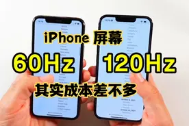 iPhone的60Hz和120Hz，成本几乎没区别，纯粹就是为了恶心人
