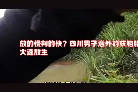 放的慢判的快？四川男子意外钓获胭脂鱼，火速放生！