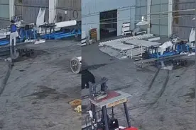 男子卷布下秒双手被缠紧，整个人卷入机器裹成条，疯转15秒没人救视频封面