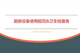 厨房设备使用规范&卫生检查表视频封面