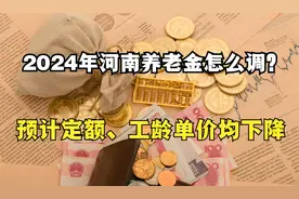 2024年河南养老金调整细则将公布！定额增加额、工龄价格恐均下降