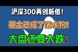 历史时刻！大盘马上跌破2882！沪深300再创新低，还要再跌！视频封面