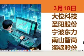 3.19：大位科技、圣阳股份、宁波东力、南山智尚、海锅股份视频封面