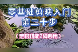 零基础剪映入门第二十步：定格功能妙用，这2种使用技巧要掌握