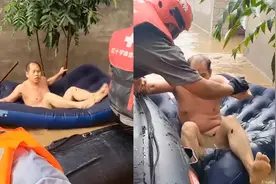 涿州一男子为救母亲独自坐气垫找救援队:紧抓小树求生 已安全转移视频封面