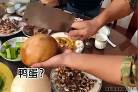 鸵鸟蛋做成皮蛋，看着很新奇视频封面