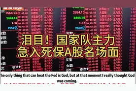 外网热议：国家队主力急入死保A股名场面，中国网友泪流满面…