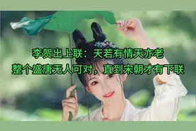 李贺出上联：天若有情天亦老，整个盛唐无人可对，到宋朝才有下联视频封面