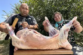 在家宰了一整只羊，放在锅上大火红烧，这才是吃肉的正确打开方式