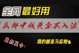 极少人知道的“底部中线黄金买入法” 盈利至今，别的都是马后炮视频封面