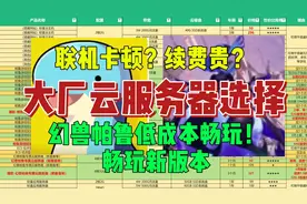 【联机卡顿】教你低成本0延迟畅玩幻兽帕鲁 云服务器性价比推荐视频封面