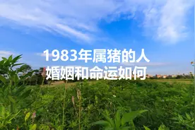 1983年属猪的人，婚姻和命运会是怎样的呢？