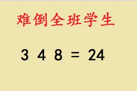 3 4 8=24，添上适当的符号，使等式成立，难倒不少人
