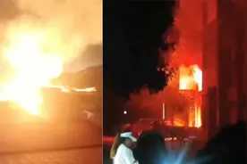 长沙岳麓区一液化气站疑突发爆炸火光冲天 目击者：听到5次爆炸声视频封面