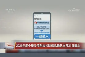 2025年度个税专项附加扣除信息确认本月31日截止视频封面