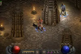 暗黑破坏神2亚马逊99级死亡呼吸电矛！连锁闪电速杀地狱王座！