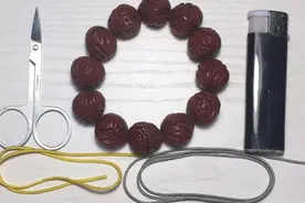 手串松了，教大家用尼龙绳加平结解决，碾盘更容易