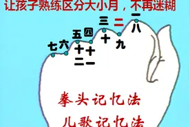 让孩子熟练的区分大小月不再犯迷糊，儿歌记忆法来啦！！！