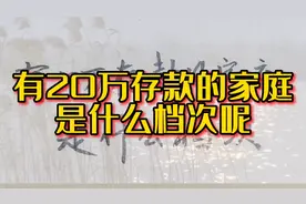 有20万存款的家庭是什么档次的呢？看看你是哪一档？视频封面