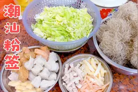 潮汕特色美食，包菜粉条这样炒不坨不粘锅，每次一出锅最好吃三碗