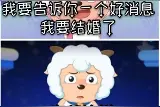 喜羊羊和和美羊羊结婚了。