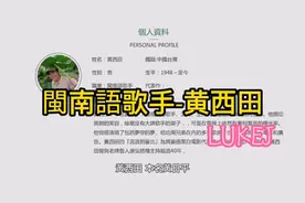 闽南语歌手-黄西田视频封面