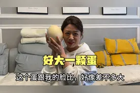 媳妇儿花98块钱买了一颗鸵鸟蛋，足足有3斤重，真是开眼了