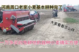 今年河南农村，用免耕地种小麦机器，最先进省事，机器补贴三千多视频封面