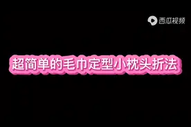 看一眼就会的毛巾定型小枕头折法，简单又实用