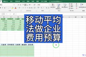 第二集：如何用移动平均法做企业费用预算，你知道吗？