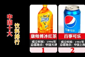 中国十大饮料排行，汇源果汁上榜，他的成立时间最早。视频封面