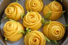 玫瑰花造型馒头，做法简单详细，一次发酵，好看又好吃