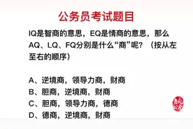 公务员考试，IQ是智商，AQ,LQ指的是什么