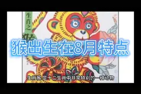 生肖猴，出生在8月性格特点！视频封面