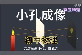 初中物理，小孔成像原理，一分钟解决问题，学习物理不再难视频封面