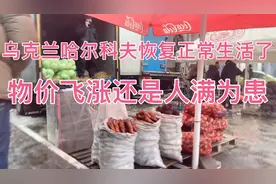 乌克兰哈尔科夫恢复正常生活了，物价飞涨市场还是人满为患。视频封面