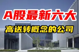 A股中六个大手笔分红送股的公司！六个高送转概念的公司！视频封面