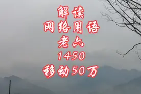 解读网络用语，老六，1450，移动50万。