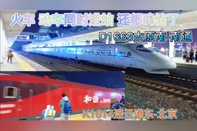 火车动车同时进站鸣笛，火车鸣笛很常见，动车一般紧急情况才鸣笛视频封面