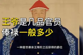 清朝王爷是几品官员？俸禄一般多少？