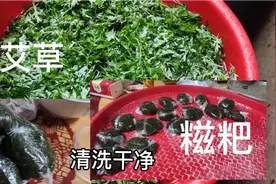 广西山区农村，用艾叶煮一煮再蒸，做成软糯香甜的艾草糯米糍粑
