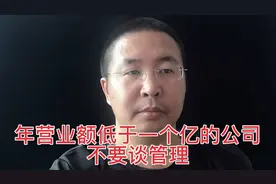 年营业额低于一个亿，这类型公司，根本不需要谈管理。要干啥呢？视频封面